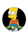 Simpsons Printed Fridge Magnet Round Multicolour