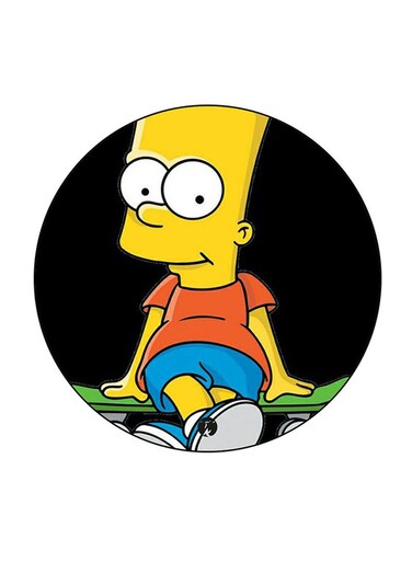 Simpsons Printed Fridge Magnet Round Multicolour