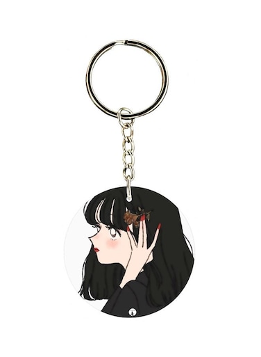 Girl Printed Keychain