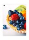 Fruit Themed Metallic Plate Blue/Red/Green 20x15cm