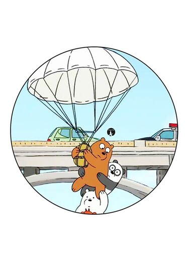 We Bare Bears Printed Fridge Magnet Multicolour