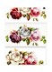 Floral Themed Metallic Plate White/Red/Purple 20x15cm