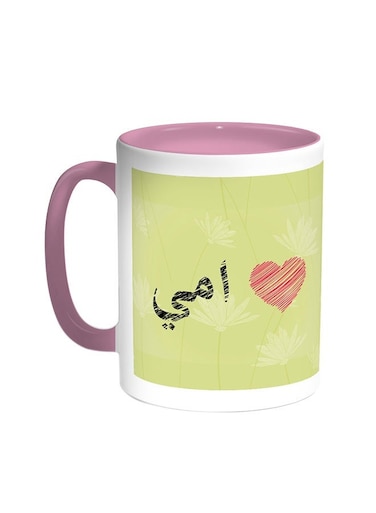 Mother's Love Printed Coffee Mug Pink/White 11ounce