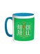 Rock And Roll Printed Coffee Mug Turquoise/White 11ounce