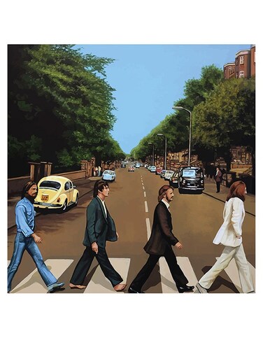 Beatles Squad Themed Wall Green/Blue/Beige 30x30cm