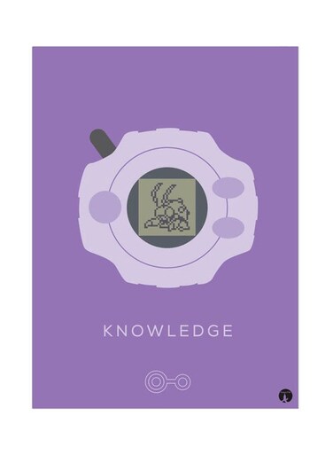 Metal Plate Of The Anime Digimon Poster Purple/Grey
