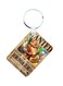 2-In-1 Printed Keychain Beige/Brown/Yellow