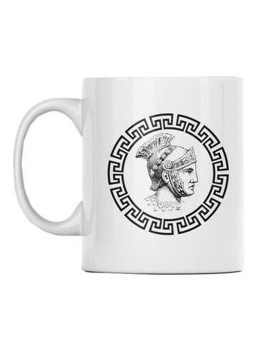 Printed Ceramic Mug White/Black