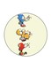Video Game Sonic Printed Fridge Magnet Round Multicolour