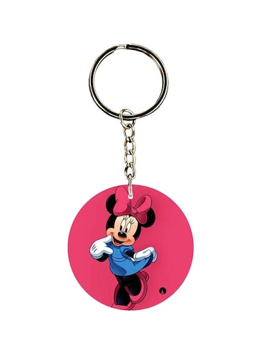 Double Sided Minnie Mouse Printed Keychain