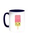 Cartoon Graphics - Ice Cream Printed Coffee Mug Blue/White 11ounce
