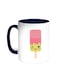 Cartoon Graphics - Ice Cream Printed Coffee Mug Blue/White 11ounce