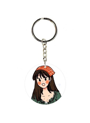 Single Sided Character Printed Keychain