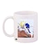Sonic Video Game Printed Mug White/Blue/Yellow Standard Size