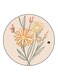 Flowers Printed Fridge Magnet Round Multicolour