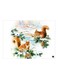 Squirrels Themed Metallic Plate Brown/Green/White 20x15cm