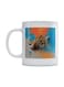 Cheetah Printed Mug White/Blue/Brown