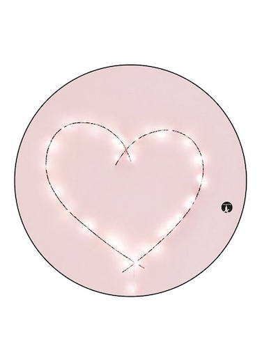 Heart Printed Fridge Magnet Round Multicolour