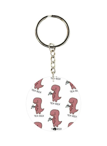 Tea-Rex Printed Keychain