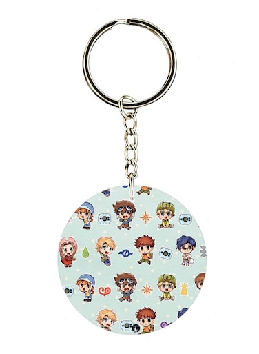 Anime Digimon Double Side Printed Keychain