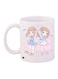 Cartoon Girl Printed Coffee Mug White/Pink/Yellow 11ounce