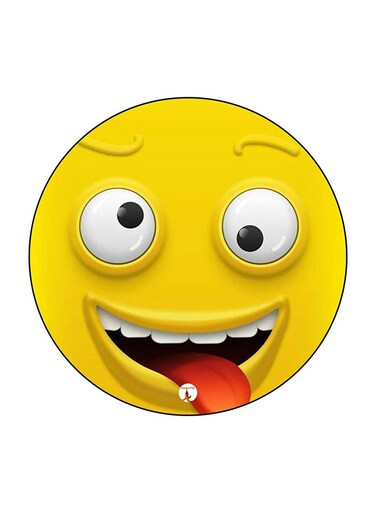 Emoji Printed Fridge Magnet Multicolour 5.5 x 5.5cm