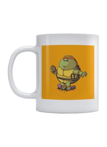 Ninja Turtles Printed Mug White/Orange/Green 350ml