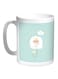 Rainy Clouds Printed Coffee Mug White/Green/Purple 11ounce