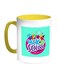 Back To School Printed Coffee Mug Green/White/Yellow