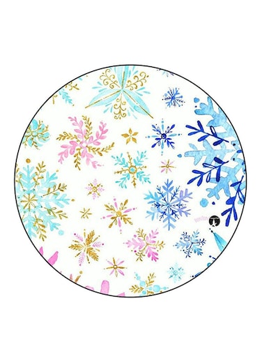 Snow Flakes Printed Fridge Magnet Multicolour