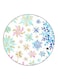 Snow Flakes Printed Fridge Magnet Multicolour