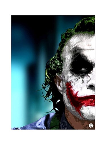 Joker Metal Plate Poster Multicolour 15x20centimeter
