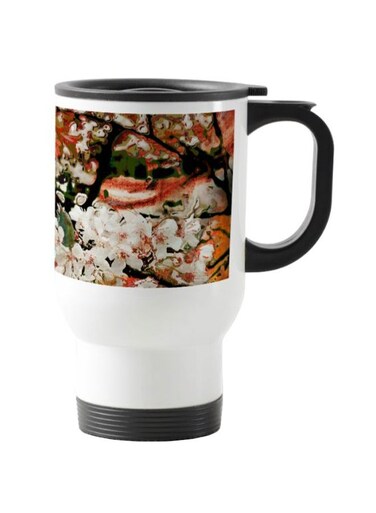 Roses Printed Travel Mug Multicolour 13centimeter