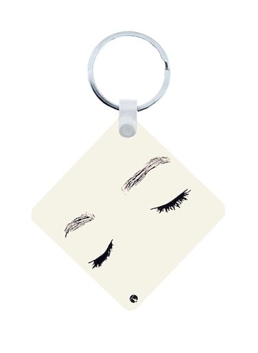 Eyes Wooden Keychain