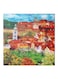 City Themed Framed Canvas Wall Painting With Frame Red/Green/Blue 50x50cm