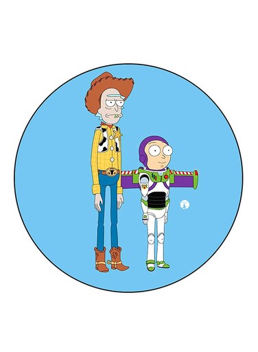 Rick And Morty Printed Fridge Magnet Multicolour