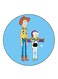 Rick And Morty Printed Fridge Magnet Multicolour