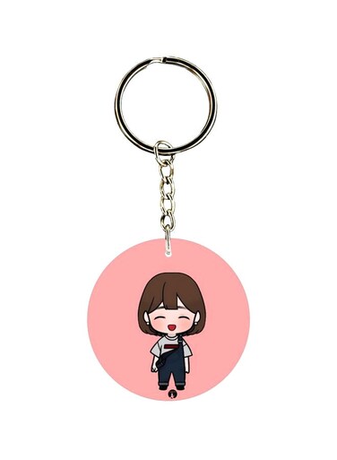 Double Sided Child Printed Keychain