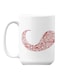 Mustache Printed Mug Red/White