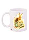 Printed Ceramic Coffee Mug White/Yellow/Green