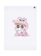 Cartoon Themed Metallic Plate White/Pink/Brown 20x15cm