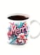 1pc 11oz Porcelain Merry Christmas Mug, Festive Ceramic Coffee Cup with Colorful Floral Design, Ideal for Holiday Drinking