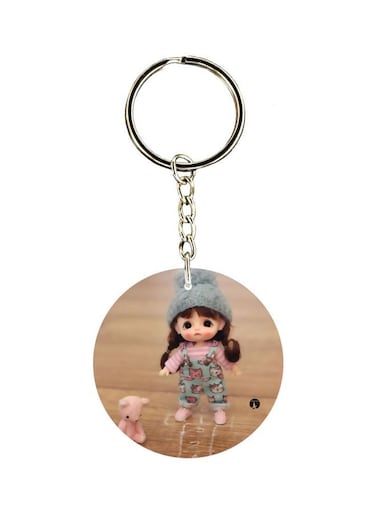 Doll Printed Double Sided Keychain