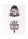 English Phrases Metal Plate Poster Pink/Black 15x20cm