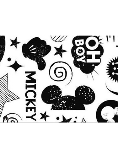 Metal Plate Of Disney Poster Black/White