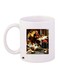 Cartoon Printed Coffee Mug White/Blue/Beige 11ounce