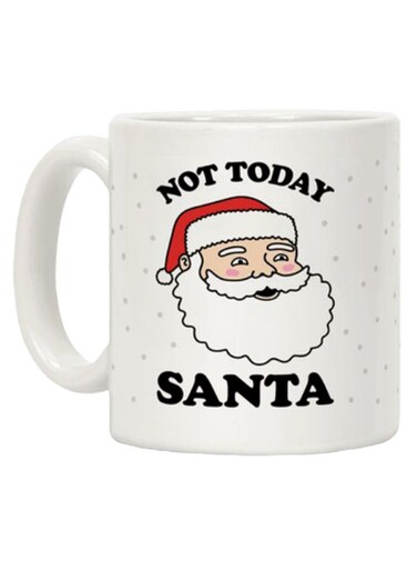Not Today Santa Coffee Mug White/Red/Black