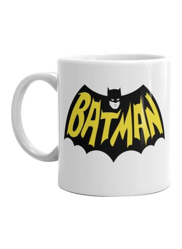 Batman Printed Mug White/Black/Yellow