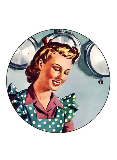 Vintage Art Printed Fridge Magnet Multicolour