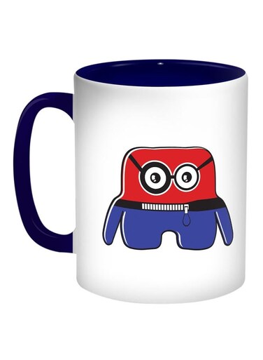 Cartoon Printed Coffee Mug Red/Blue/White